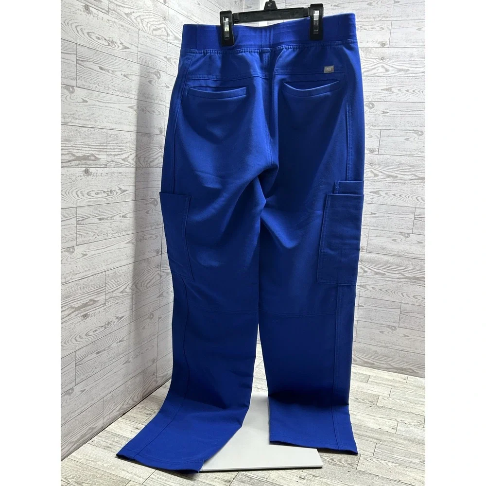 FIGS Axim Scrub‎ Pants XS Blue Technical Collection Cargo Drawstring T2001